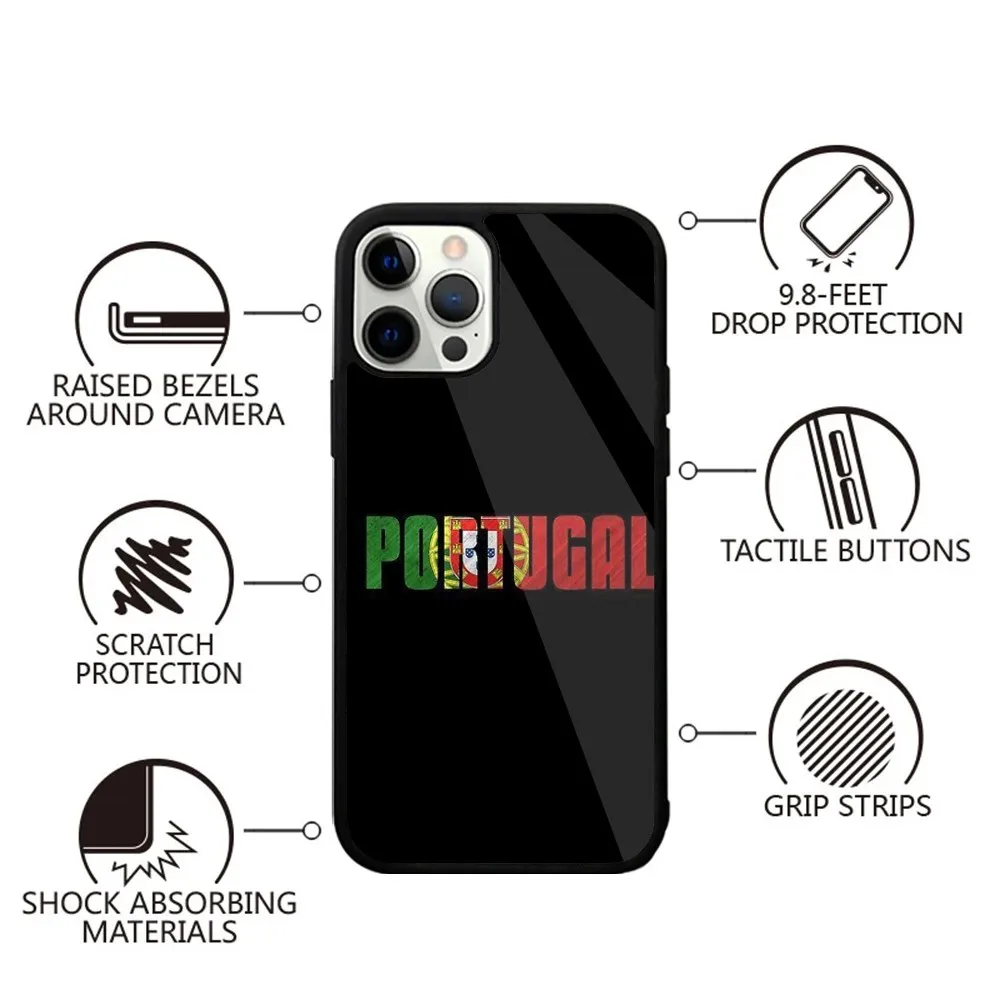 Portugal Flag Portuguese Country Phone Case For iPhone 15,14,13,12,11,Plus,Pro,Max Mini Magsafe Magnetic Wireless Charging