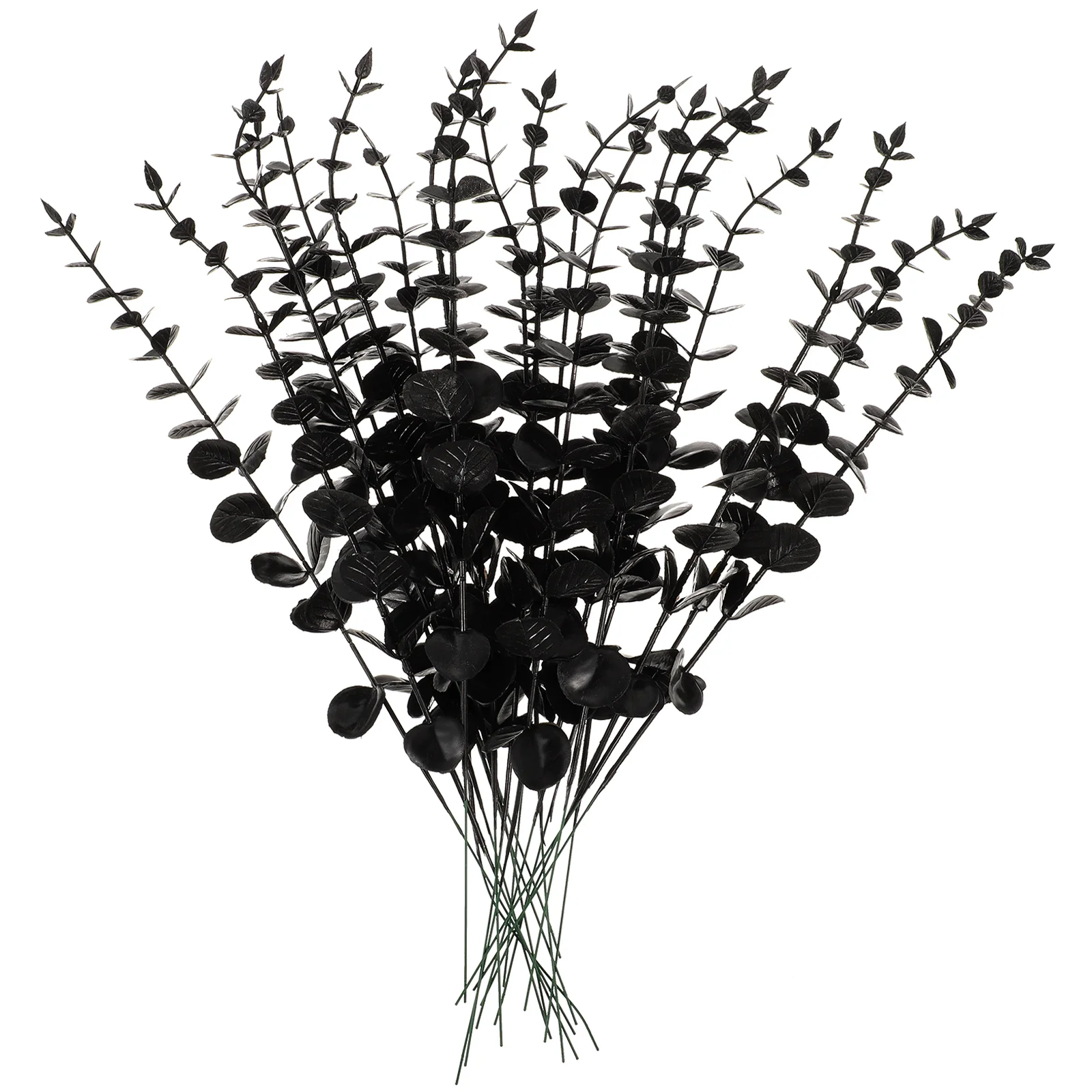 

20pcs Eucalyptus Faux Greenery Branches Black Wedding Real Touch Faux Eucalyptus Branches Centerpiece Home Decor Artificial