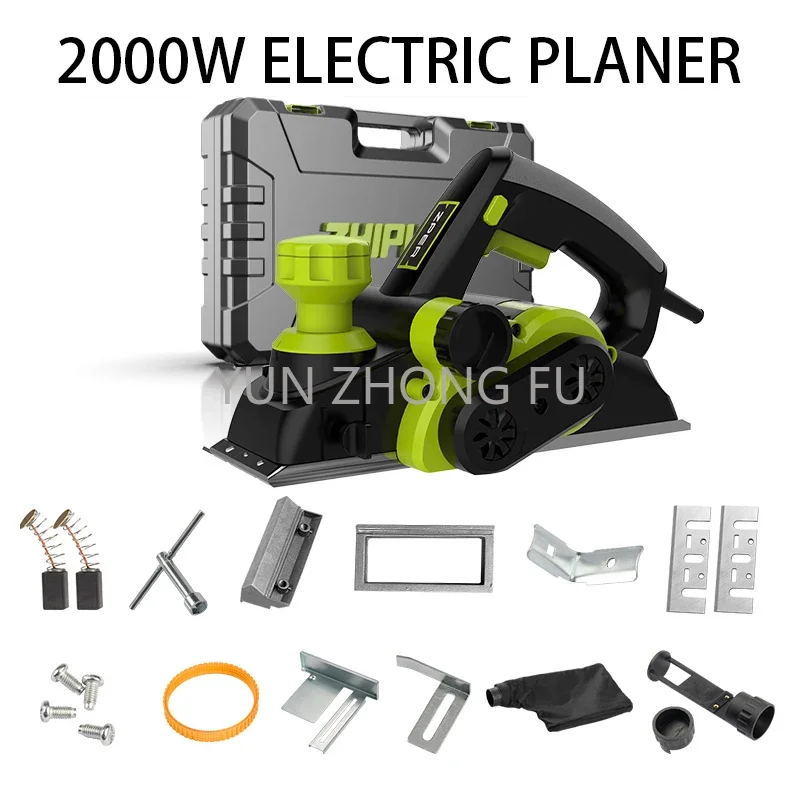 1850W 220V Multi-function Electric Planer Woodworking Power Tool Home Single-Sided Fully Automatic Desktop Machinery Wood Planer