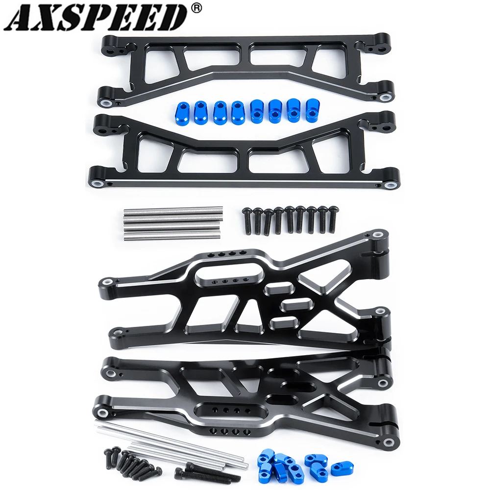 AXSPEED Metal Front and Rear Upper Lower Suspension Arm for 1/5 X-MAXX Xmaxx 8S RC Buggy Truck Upgrade Parts