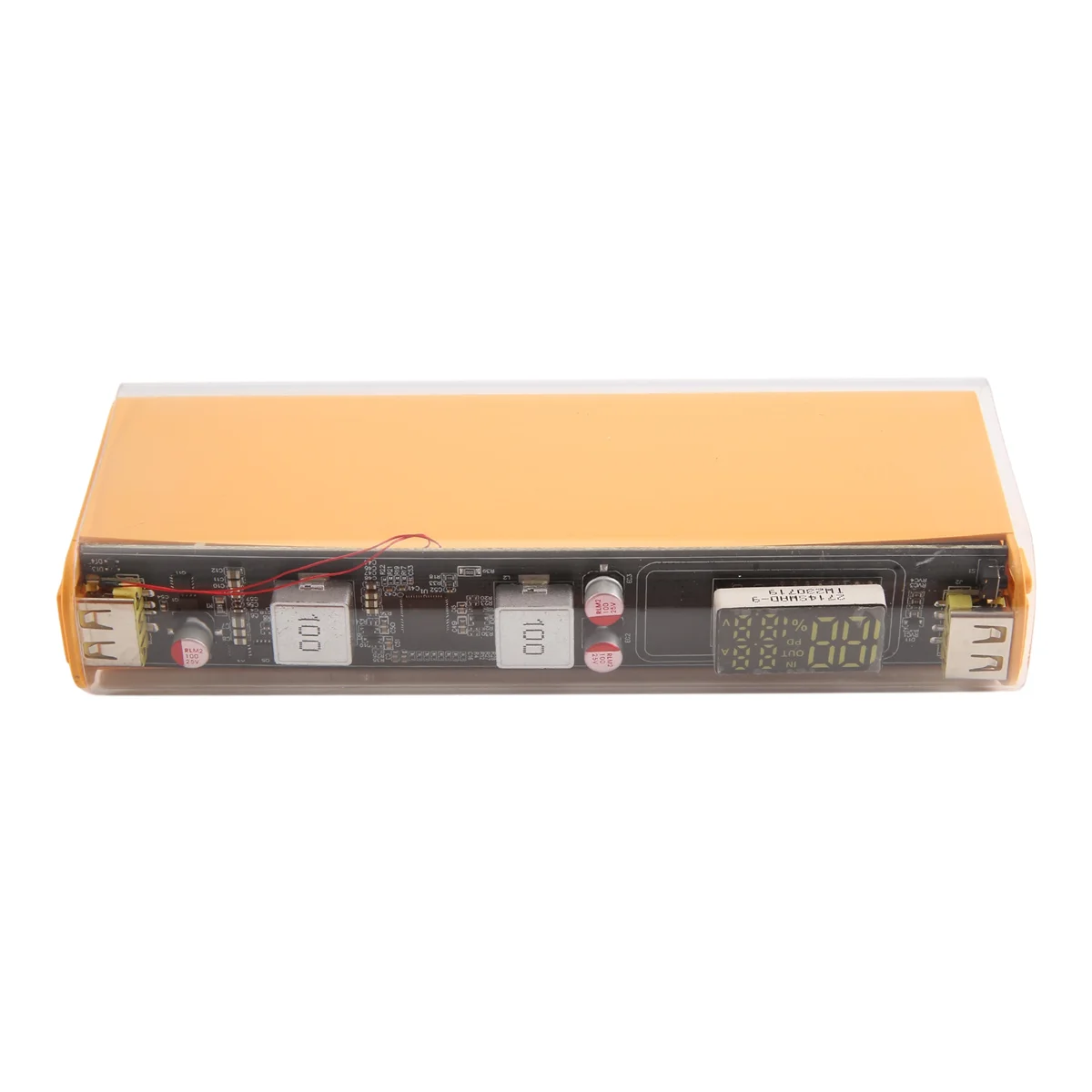 

ABBO-DIY Power Bank Case 100W with USB TYPE C Two-Way Fast Charging Board Powerbank Case Suit 18650/21700 Battery Case Yellow