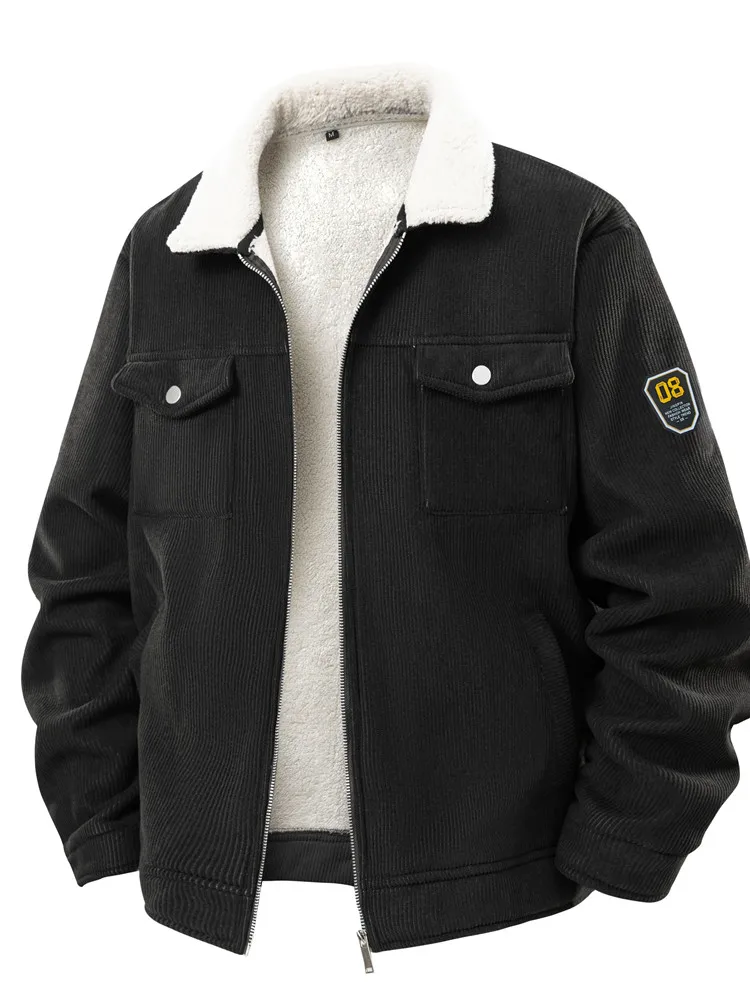 الخريف/الشتاء موضة جديدة الاتجاه سميكة الدافئة سروال قصير سترة الرجال عادية فضفاض مريح حجم كبير معطف عالي الجودة M-3XL #5