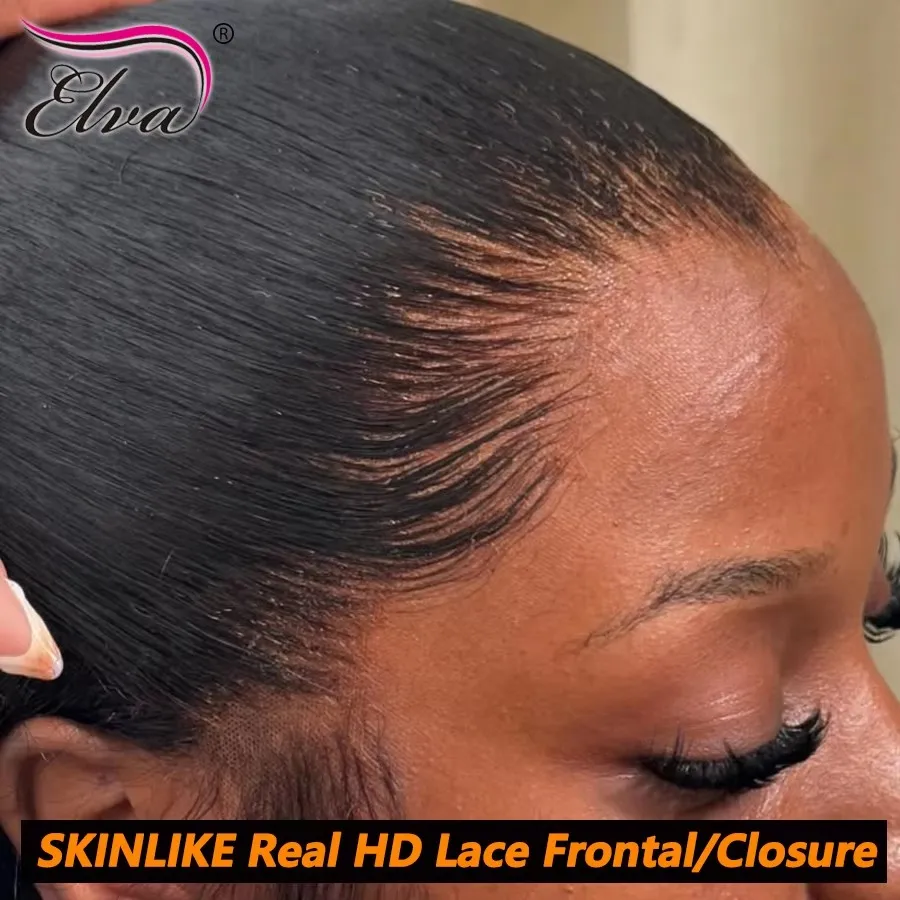 

Накладки из натуральных волос Skinlike HD Lace Frontal 13X4 13X6, предварительно выщипанные, с невидимой HD-сеткой, свободная линия роста волос, 9x6 6x6 5x5, только HD-сетка для закрытия прядей