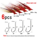 6pcs Olive Dk Red