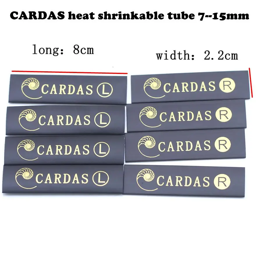 

20PCS CARDAS heat shrink tube 7--15mmhigh-quality thickened audio cable DIY insulation left and right direction logo shrink tube