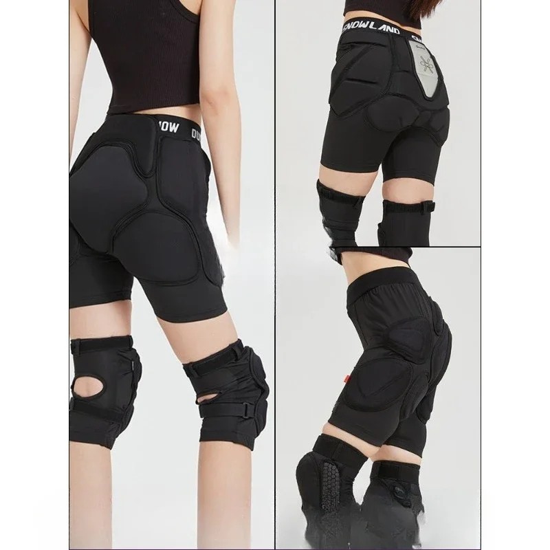 Ski protective gear, hip protection, knee pads inside, ice skating anti-drop fart pads, hip pants, inner protection