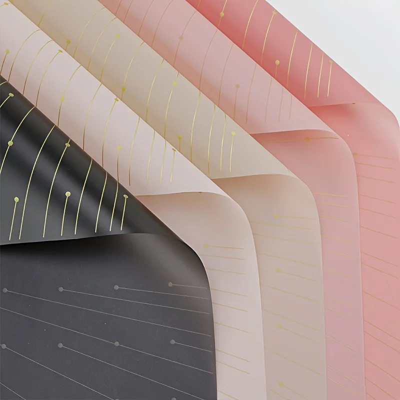 Papel para envolver flores, papel para envolver ramos de floristería, el punto de partida del amor, materiales para ramos, papel impermeable, 5 unidades