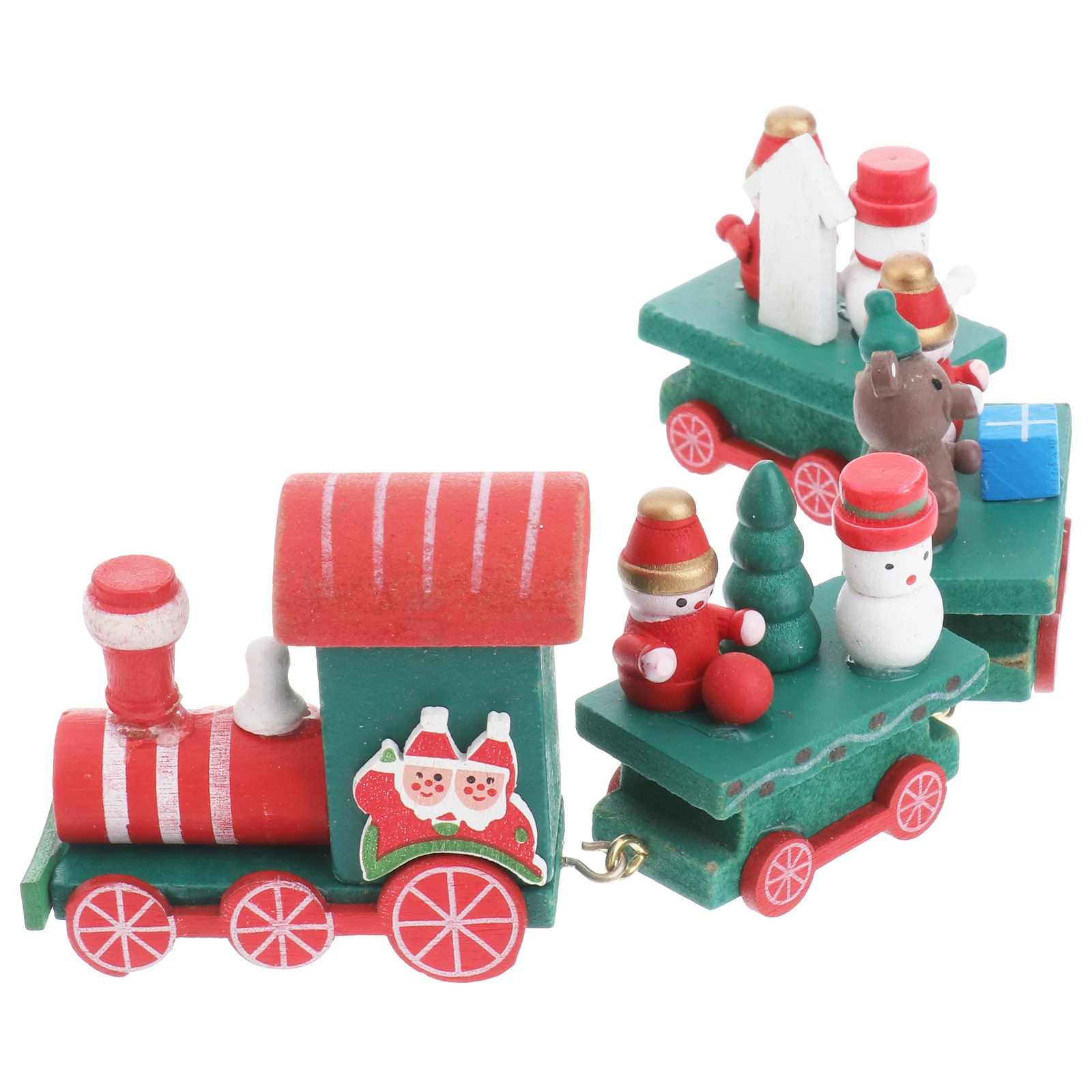 

Wooden Mini Train Christmas Ornament Decoration Hanging Pendant For Tree Home Party Kindergarten Wedding Bar Hotel Decor White