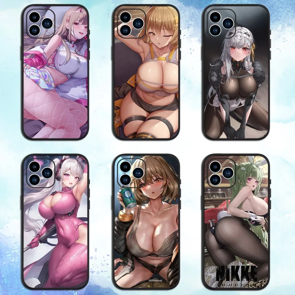 Game Sexy Goddess of Victory Nikke Phone Case For iPhone 15 13 14 12 11 Pro MAX 16 XS Plus Soft Shell