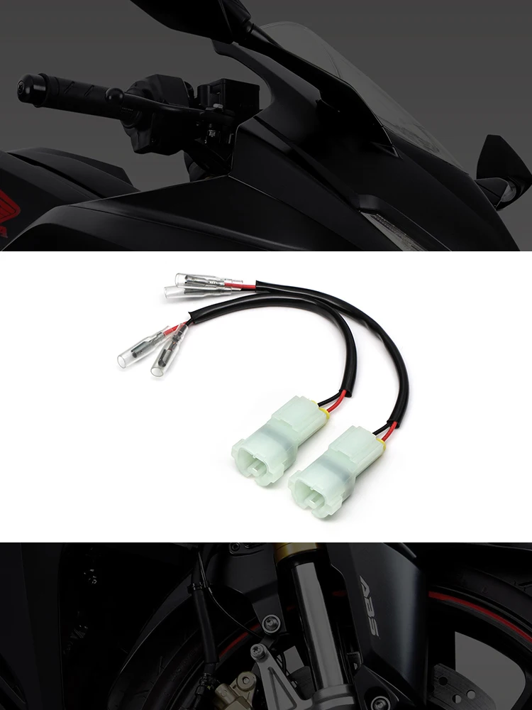 

2 Wire Power Cord Turn Signal Universal Connector For Honda Front Fog Lamp Marking Line Adapter Adapter Taillight Plug Connector