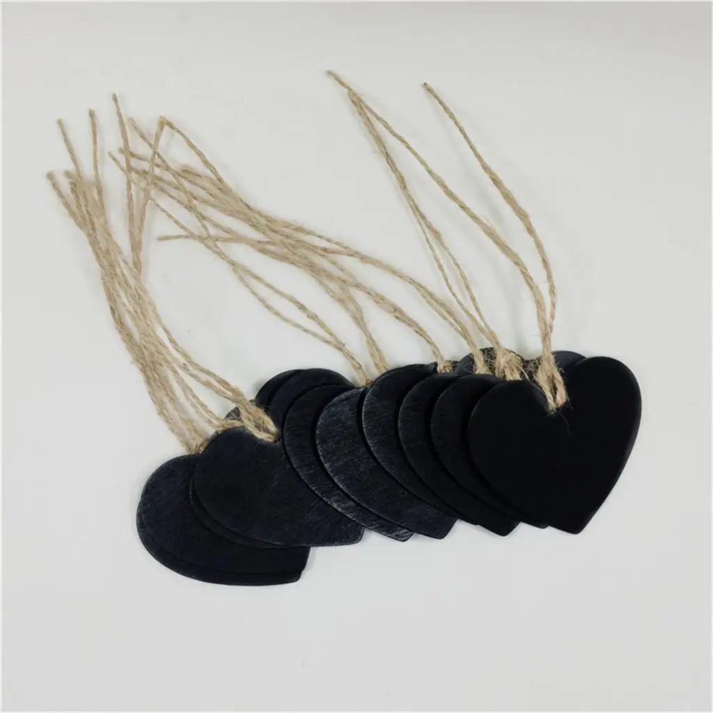 10X HANGING CHALKBOARD MEMO BOARD BLACKBOARD MESSAGE WEDDING GIFT TAGS JARS PLATE BOARD