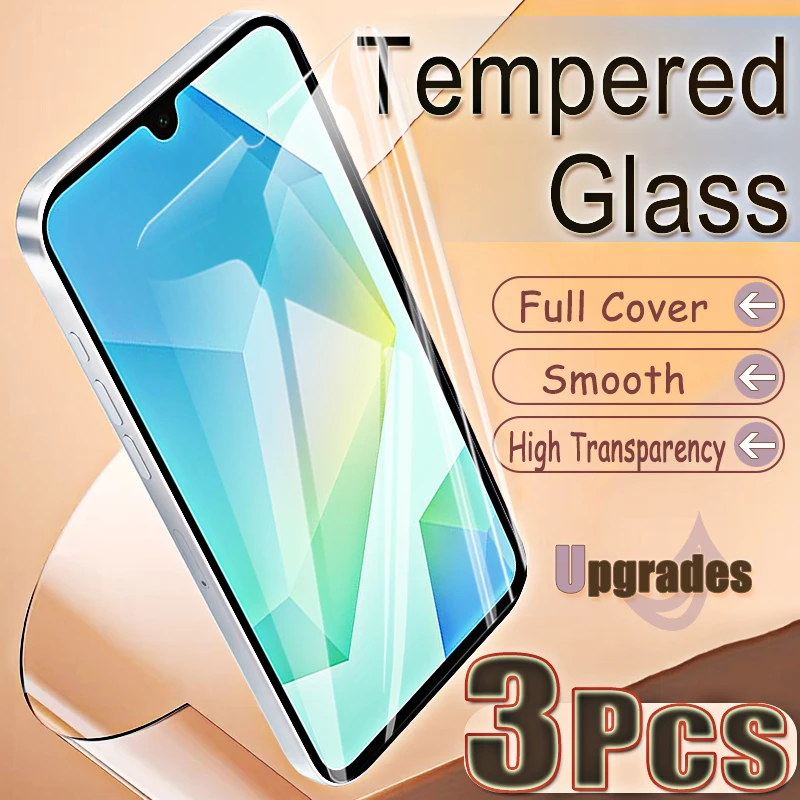 

Upgrade 3PCS Fingerprint-Unlock Protect 9H Tempered Glass For Samsung Galaxy A16 5G A 16 Anti Explosion HD Screen Protector Film