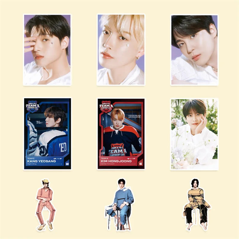 KPOP New Album 96pcs/set ATEEZ GOLDEN HOUR Stickers DIY Decoration Yunho Jung Woo Young Choi Jong Ho San Photo Stickers