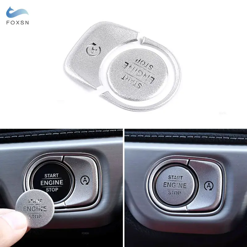 Car Engine Start Stop Button Interior For Mercedes Benz G GLE GLS Class G463 G350 G500 W167 V167 AMG GLE53 X167 2020 3pcs Silver