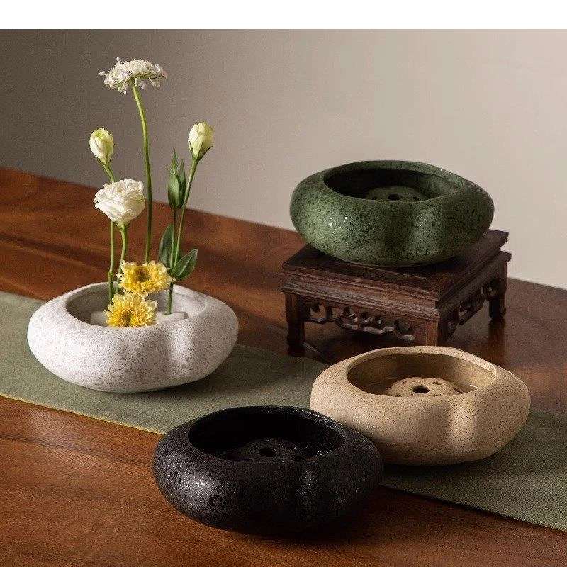 Simplicity Seedpod Ceramic Vase Artificial Flower Decorative Flowers Pots Desk Decoration Floral Arrangement Modern Decor