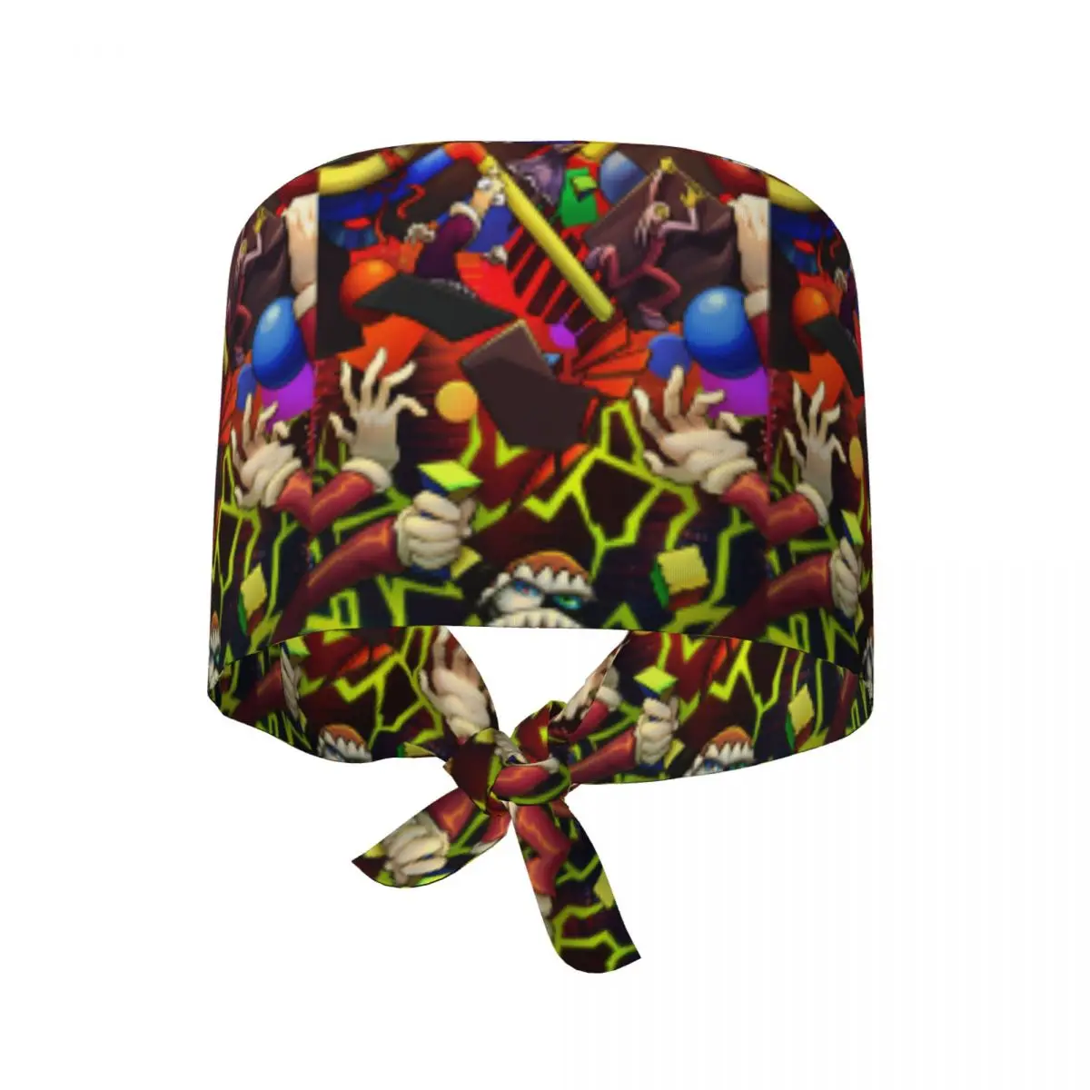 Nursing Hats Cartoon Digatal Circus Work Scrub Cap Popular Medical Hat Comfy Elastic For Unisex Tie Back Working Cap