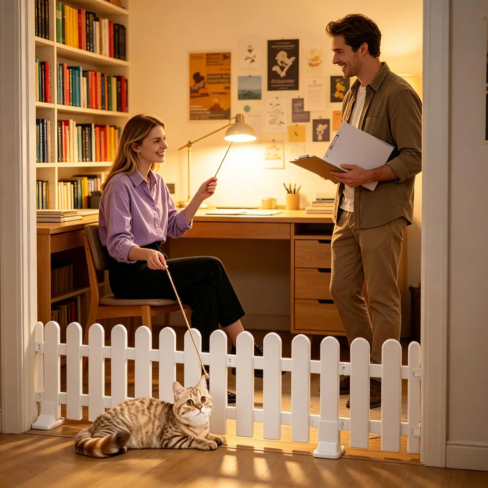 Under Couch Blocker For Pets Sofa Bottom Guard Barrier Small Dog Gate Couch Bottom Blocker For Doorways Stairs Hallway Bedroom