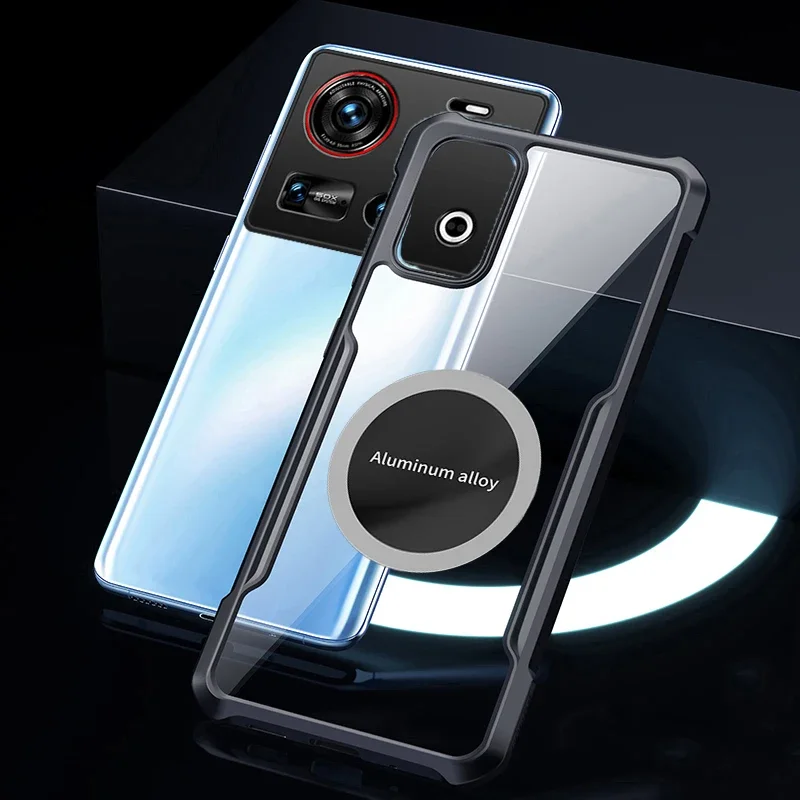 Case For Nubia Z70 Z60 Ultra Mounted Magnetic Suction Heat Dissipation Airbag Cover For Nubia Z70S Z60 Ultra Clear Backplane