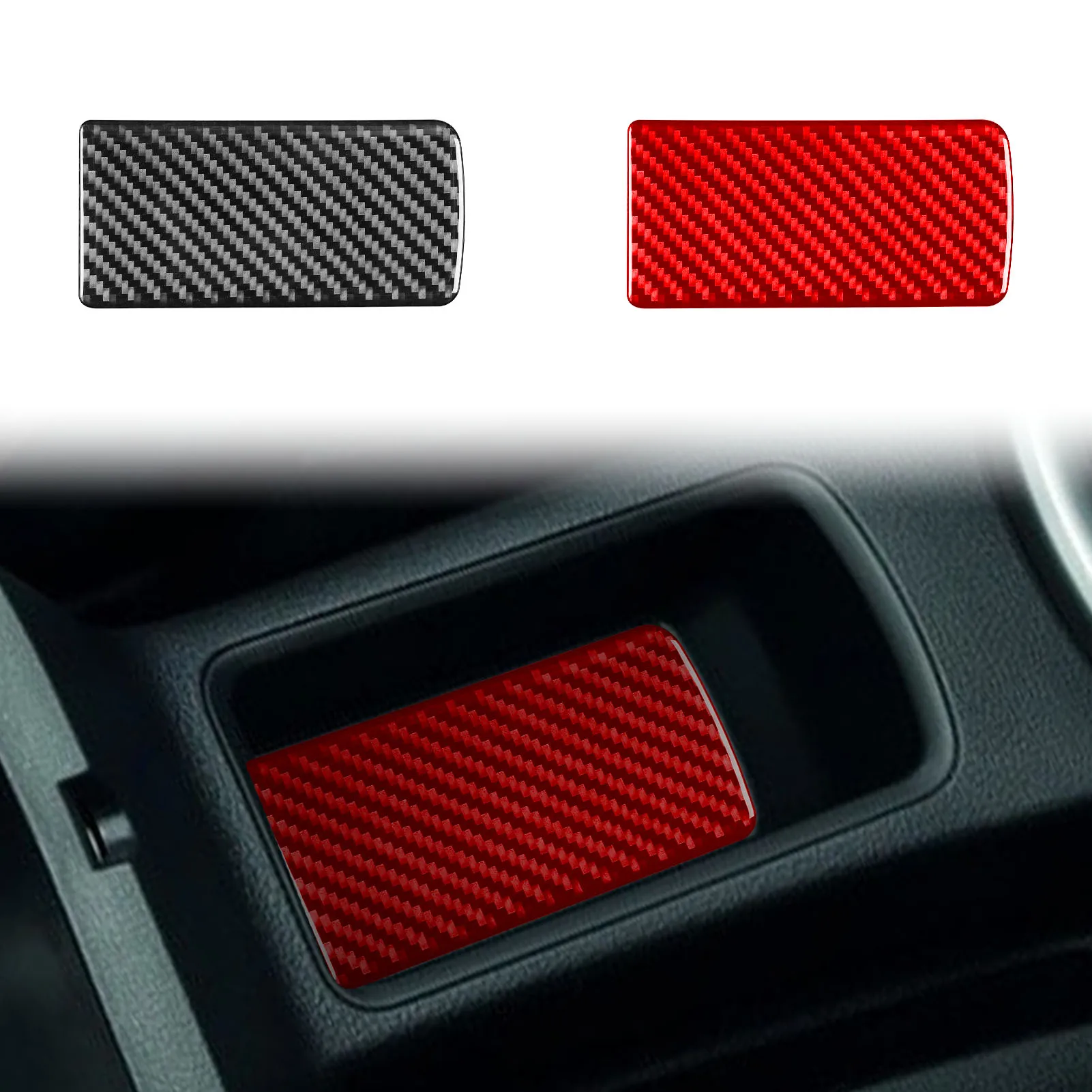 For Toyota Hilux 2015—2021 Real Carbon Fiber Console Gears Shifter Storage Box Panel Car Interior Accessories Trim Sticker - view 6