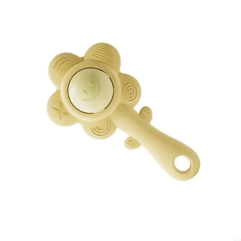 D7yd عباد الشمس شكل طفل Teether حشرجة الطفل لطفلي تنمية مهارة الحركية الدقيقة