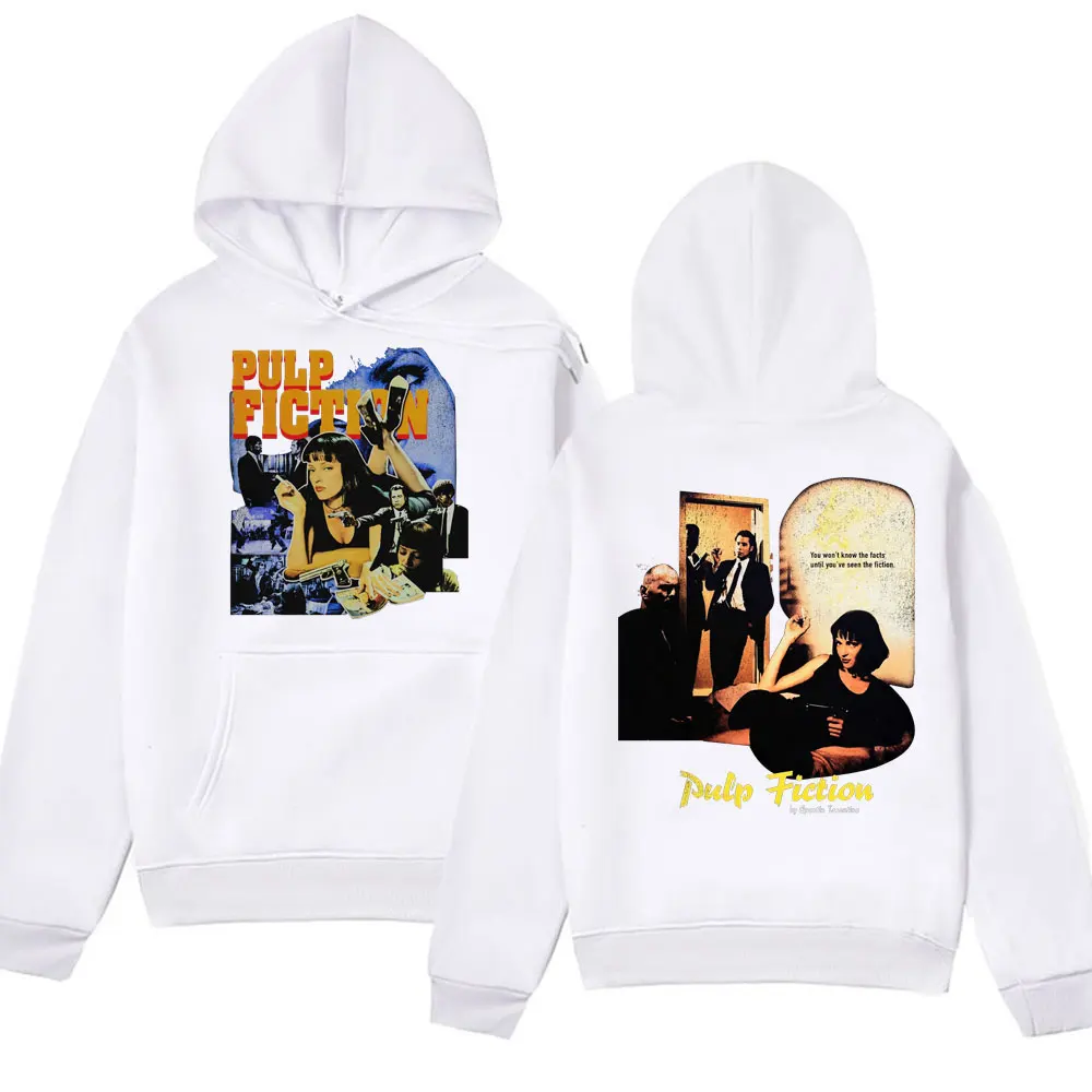 90s Movie Pulp Fiction Mia Wallace Graphics Hoodies Quentin Tarantino Men Women Fashion Vintage Streetwear Hooded Sweatshirts