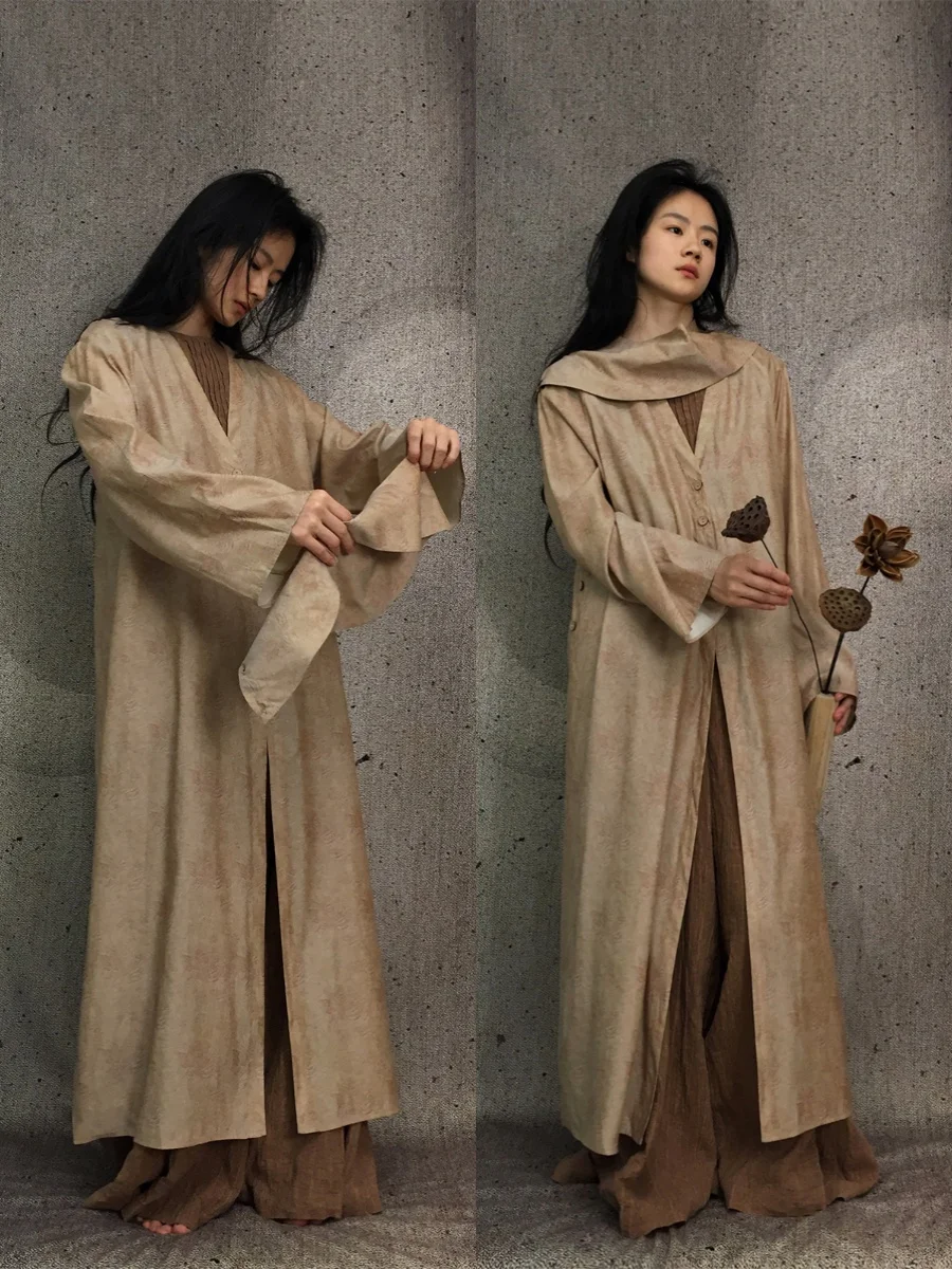 

uo Wang Spring Summer Lightweight Printed Open Cardigan Sun Protection Fusion of Candlelight Multiwear Faion Set