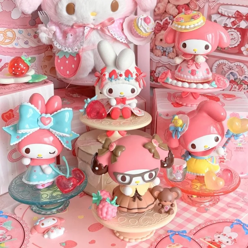 Neue Sanrio My Melody Nachmittagstee Serie Blind Box Kawaii Action-figuren Sammlung Mystery Box Puppe Dekoration Mädchen Geschenk Spielzeug