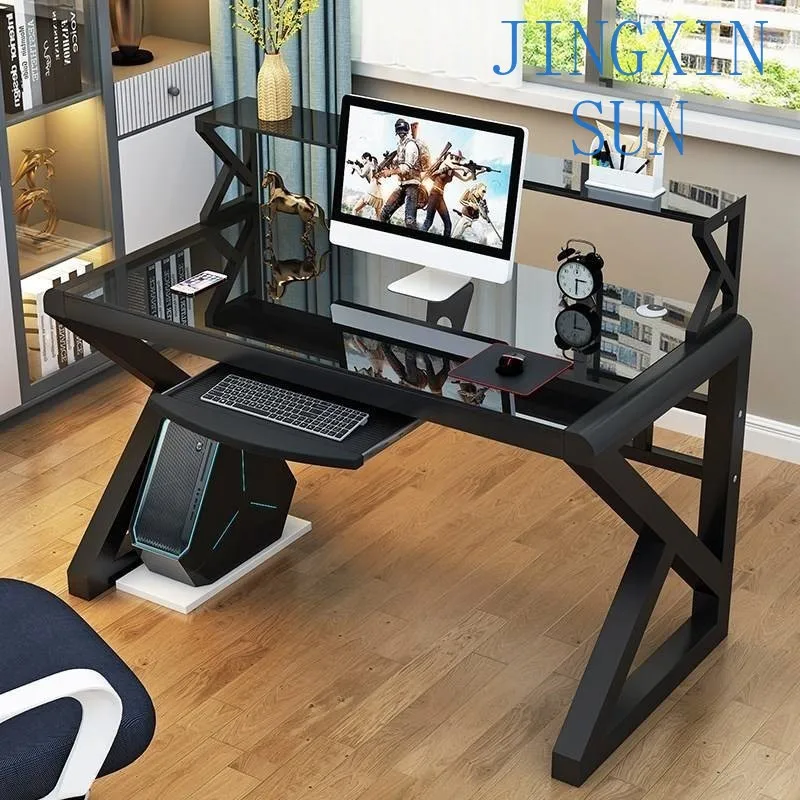 Electric sports table Computer desktop table with keyboard holder Host fashion bookshelf integrated table