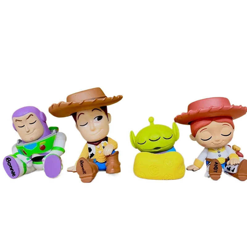 Disney Toy Story kawaii Action Figurine Alien Woody Jessie Buzz Lightyear Model Mini Japan Figure Collect Ornament Kids Gifts