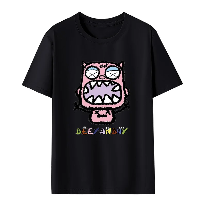 Summer 100% Cotton T Shirt Smile Printed T-shirt Graphic Women Clothing Oversized Top High Quality Clothes