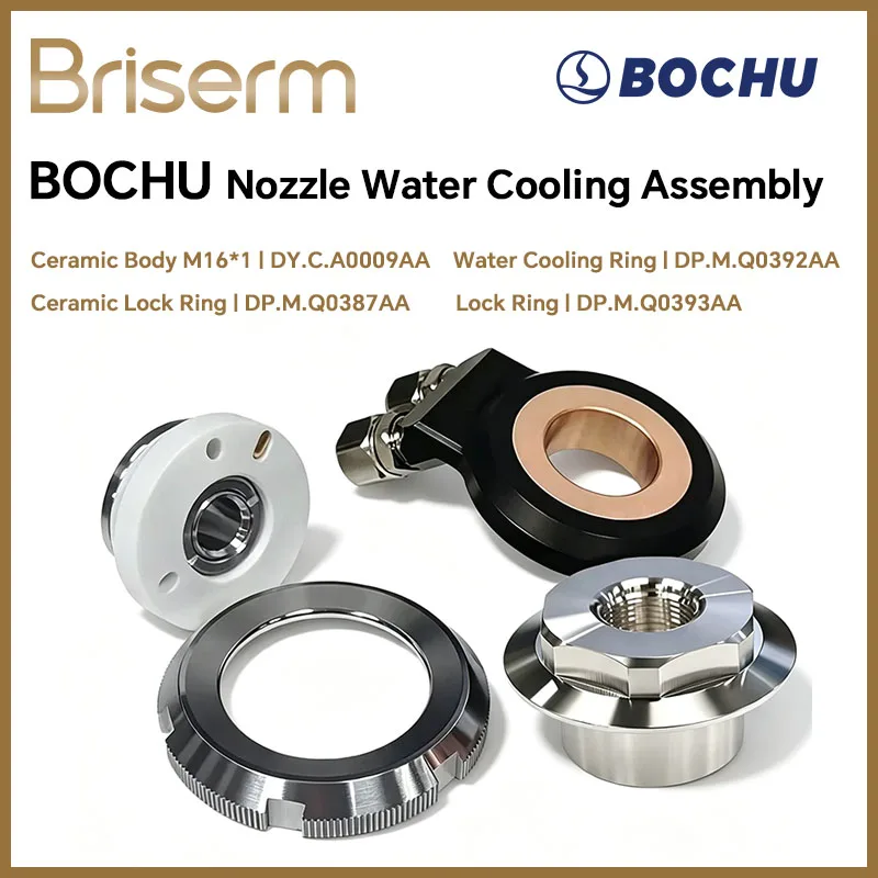 BOCI Original Nozzle Water Cooling Assembly BOCHU M16 Water-cooled Ceramic Body Nozzle Lock Ring for BLT663H BLT643H Laser Head