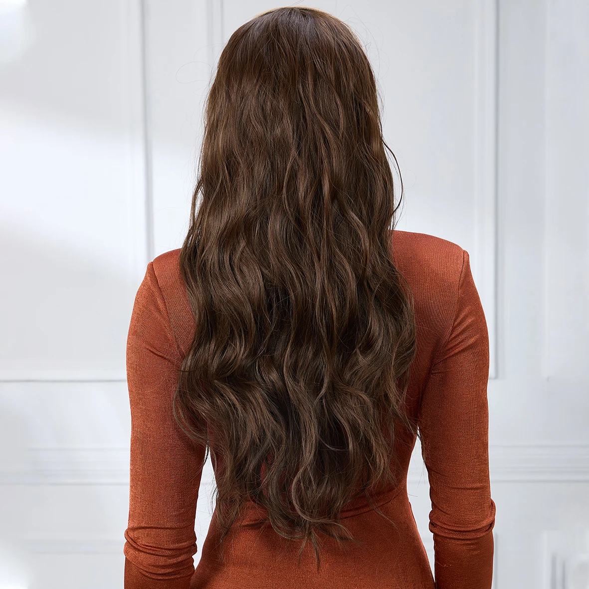 Half Wig Headband Wig Synthetic Headband Wigs For Women Wavy Wigs with Headbands Attached