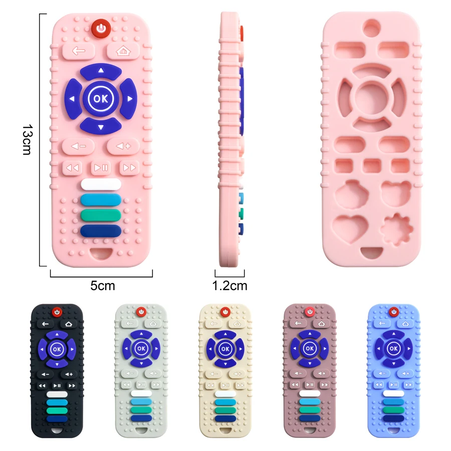 1PCS Baby Silicone Teether Toys Remote Control Shape Teether Teething Chewing Toy Kids Sensory Educational Toy Baby Stuff