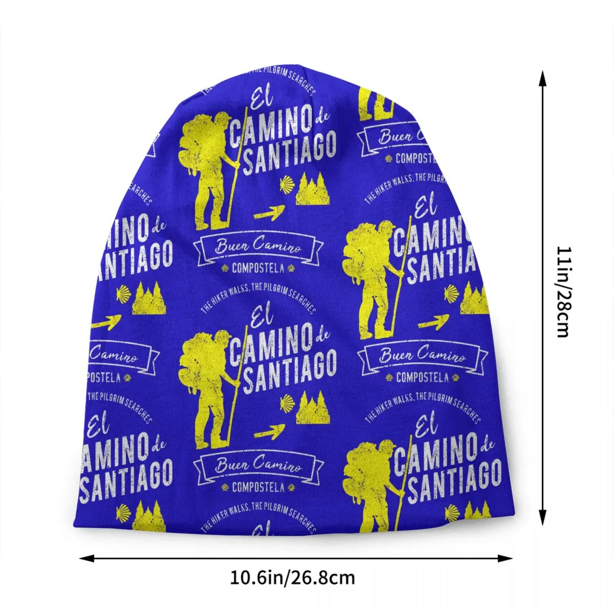 Custom Buen Camino De Santiago Hot Shell Skullies Beanies Caps Men Women Trend Winter Warm Knit Hat Adult Classic Bonnet Hats