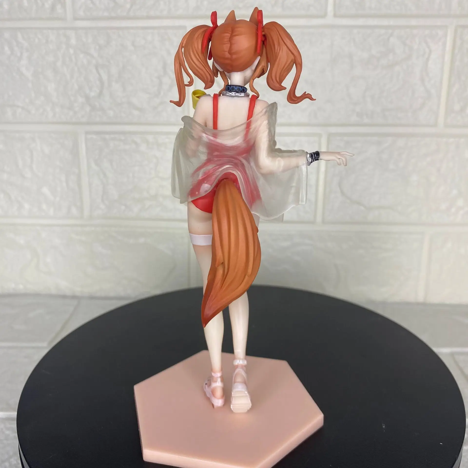 17cm Arknights Angelina Summer Swimsuit Beautiful Girl  Anime Handmade Action Figures Desktop Case Decoration Ornament Gift