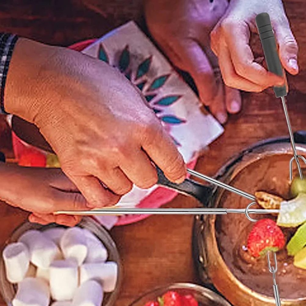 1 Juego de herramientas de inmersión de dulces de acero inoxidable, tenedor para inmersión de Chocolate, tenedor agitador de postre DIY, herramienta de cocina para el hogar