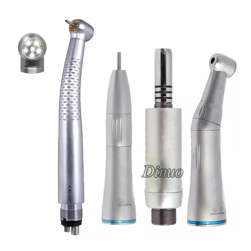 Factory Sale De ntal handpiece 5 LED highspeed and low speed air turbine inner water handpiece set De ntal student handpiece kit