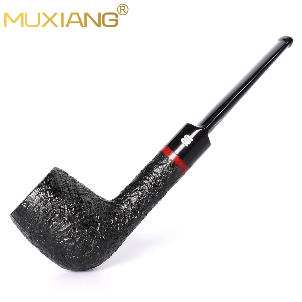 

Classic Straight-handled Billiard Tobacco Pipe Handmade Briar Wood Pipe Saddle-shaped Acrylic Pipe Mouthpiece 9mm Pipe Channel