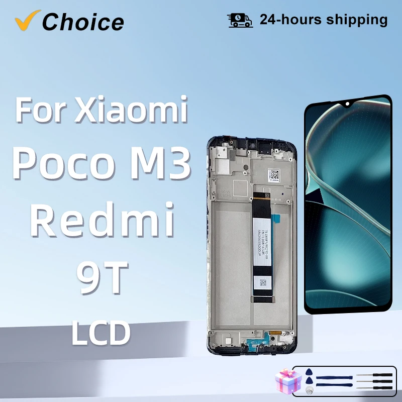 6,53 Zoll neues Display für Xiaomi Redmi 9T LCD-Display Touchscreen-Digitizer-Baugruppe für Xiaomi Poco M3 LCD-Display-Ersatz