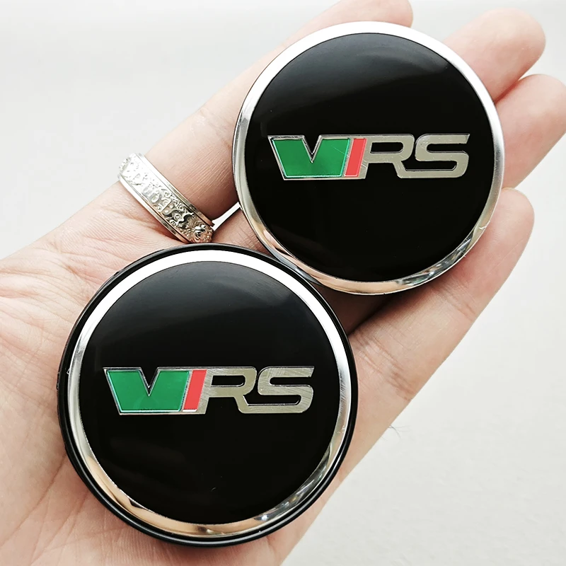 4 Stück 56mm 60mm Logo VRS Emblem Felgenabdeckungen Radnabenkappen für Octavia Fabia Kamiq Kapoq Kodiaq Rapid SCALA – Detail 7