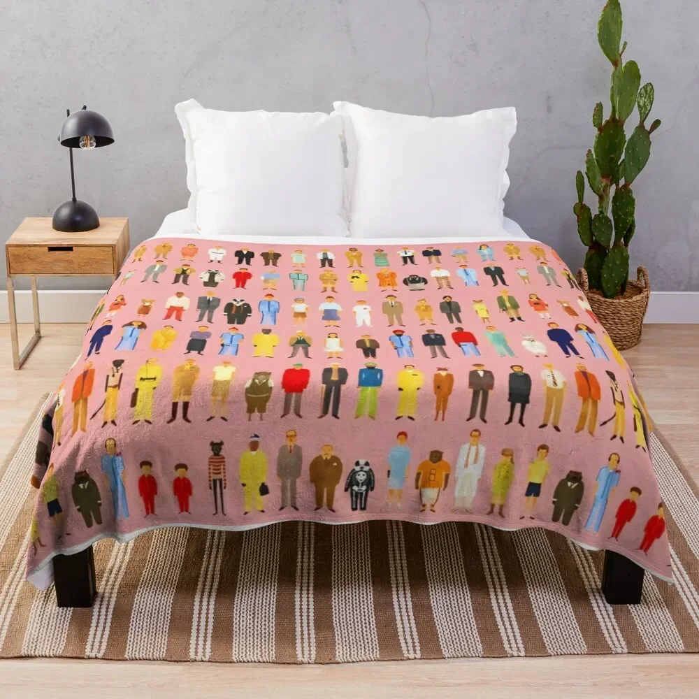 

Wes Anderson Movie Characters Throw Blanket Winter beds Beautifuls Decorative Sofa Blankets