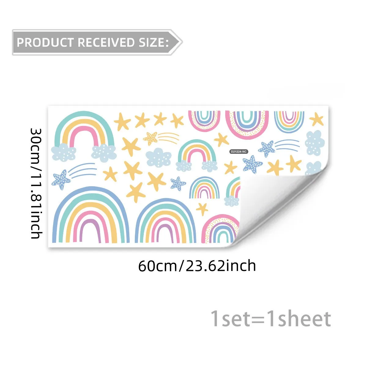 Removable Clings Rainbow Window Decal Fade Resistant No Glue Needed Clean Removal Self-adhesive Wall Decor For Home