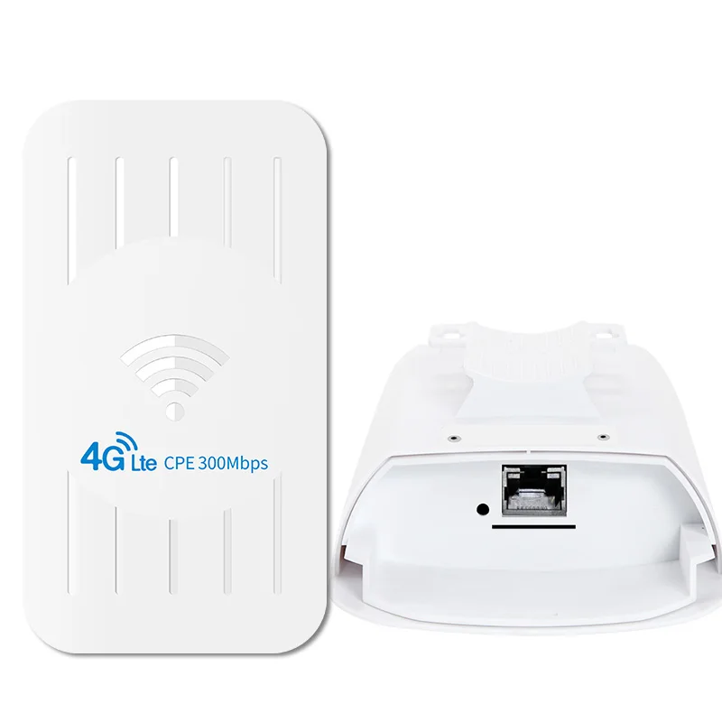 POE waterproof Outdoor 4G LTE Router High 300Mbps Wireless CPE   Wifi Router with 24V Adapter for IP Camera