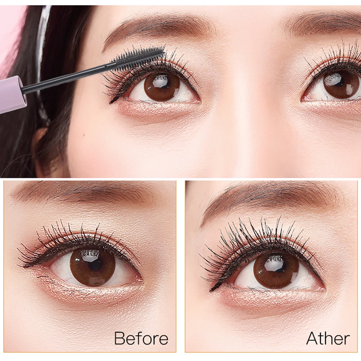 4개입 마스카라 튜브 용기 리필 가능한 속눈썹 병 휴대용 누수 방지 디자인 이동 중 마스카라 보관에 이상적 핸드백용