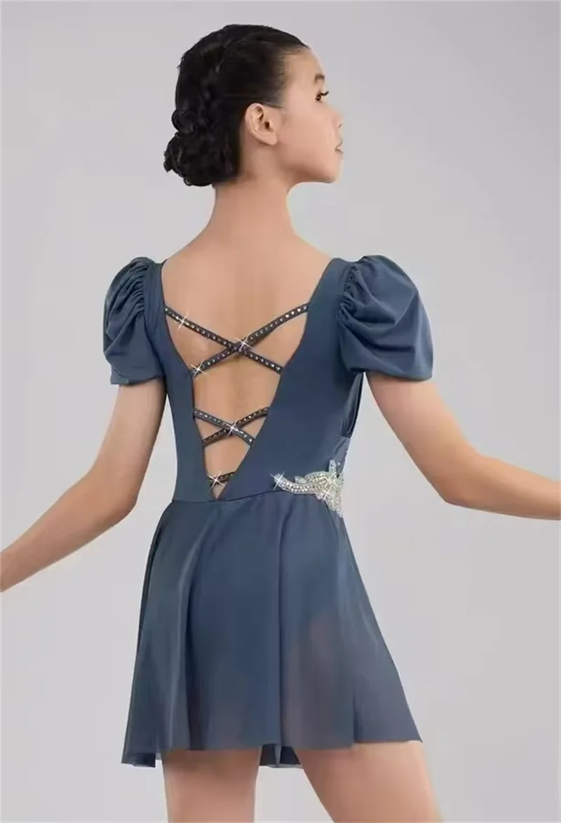 Trikot Pailletten Jazz Dance Kostüme Hip Hop Tanz Kostüme Mädchen Ballett Tutu Kleid Bühnenkostüme