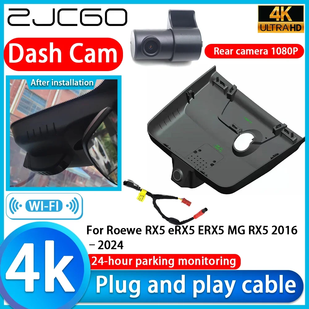 

ZJCGO Video Recorder 4K UHD Plug and Play DVR Dash Cam for Roewe RX5 Plus MG RX5 Facelift 2021 2022 2023 2024 2025