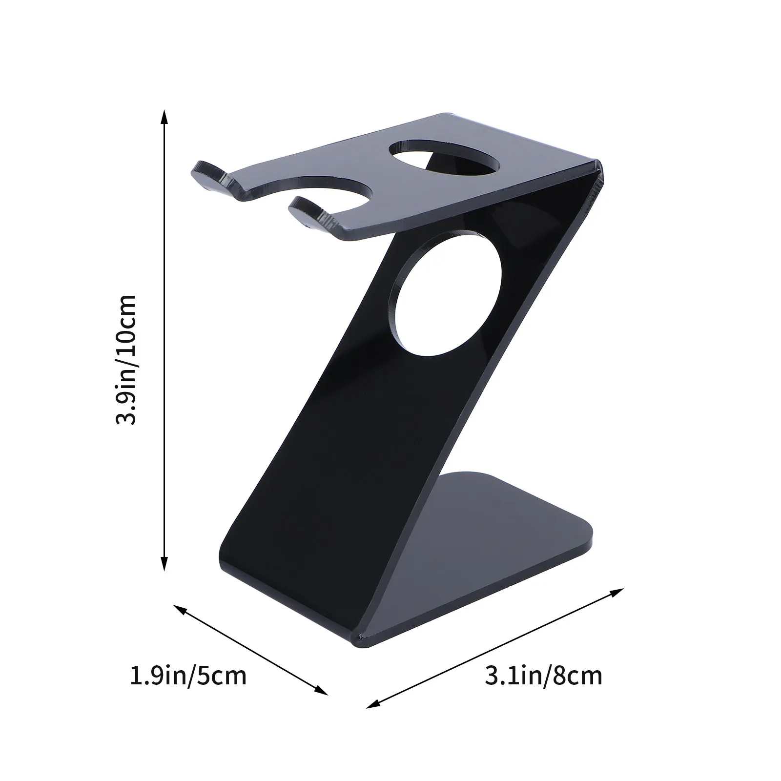 Acrylic Beard Brush Holder Razor Stand Professional Design Universal Size Safe Storage for Shaving Brush and Razor