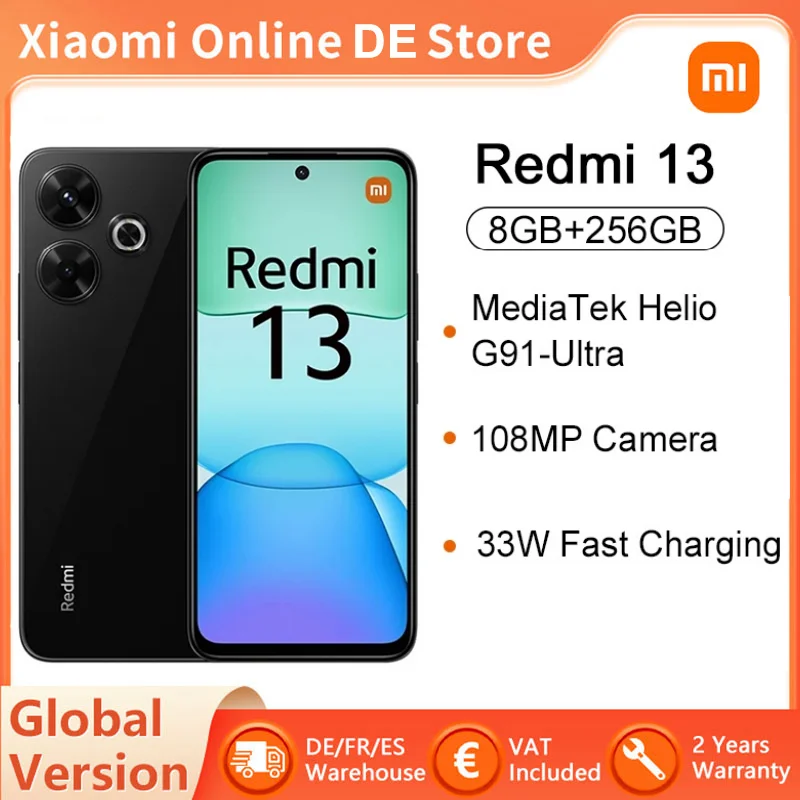 Global Version Xiaomi Redmi 13 NFC Smartphone MTK G91-Ultra 90Hz 6.79 