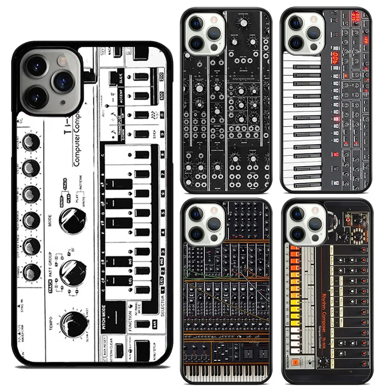 Vintage Synth Synthesizer Mobile Celular Phone Cases for iPhone 16 15 14 12 13 mini PLUS XS XR 11 PRO MAX Coque Fundas