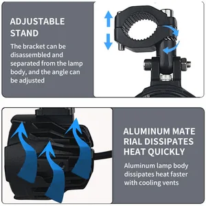 Par 100W Motorcycle Lighthouse Fog Lights LED Auxiliary Light Driving Double Lighthouse Flase Flash Moto Fog Lamp. 8 Main Auxiliary Moto Farols Sales - №7